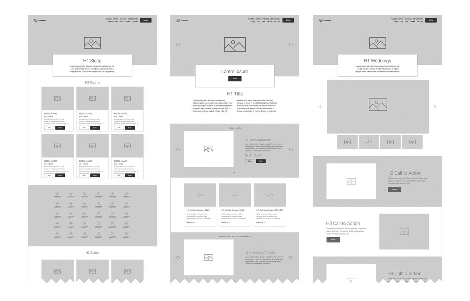 Bellevue Wireframes
